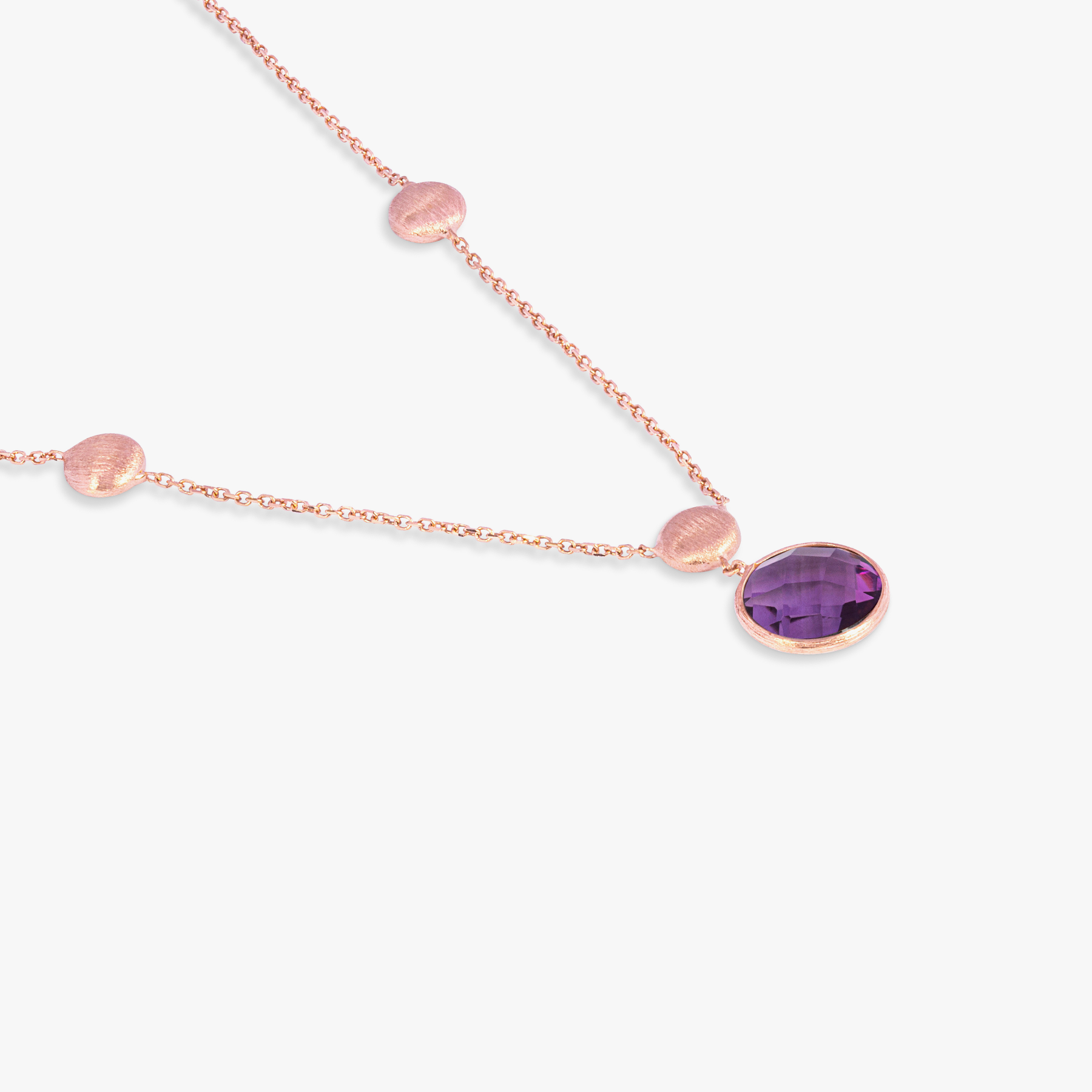 Amethyst rose hot sale gold necklace