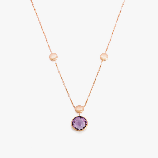 Amethyst Rose Gold Necklace – Portsche's Fine Jewelry