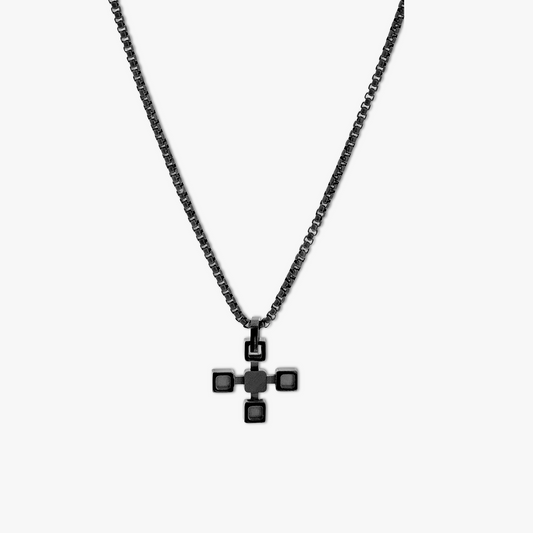 Black Stainless Steel Ceramic Cross