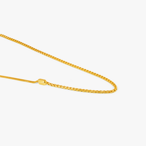 Hexade Box Chain In Yellow Gold Plated Sterling Silver