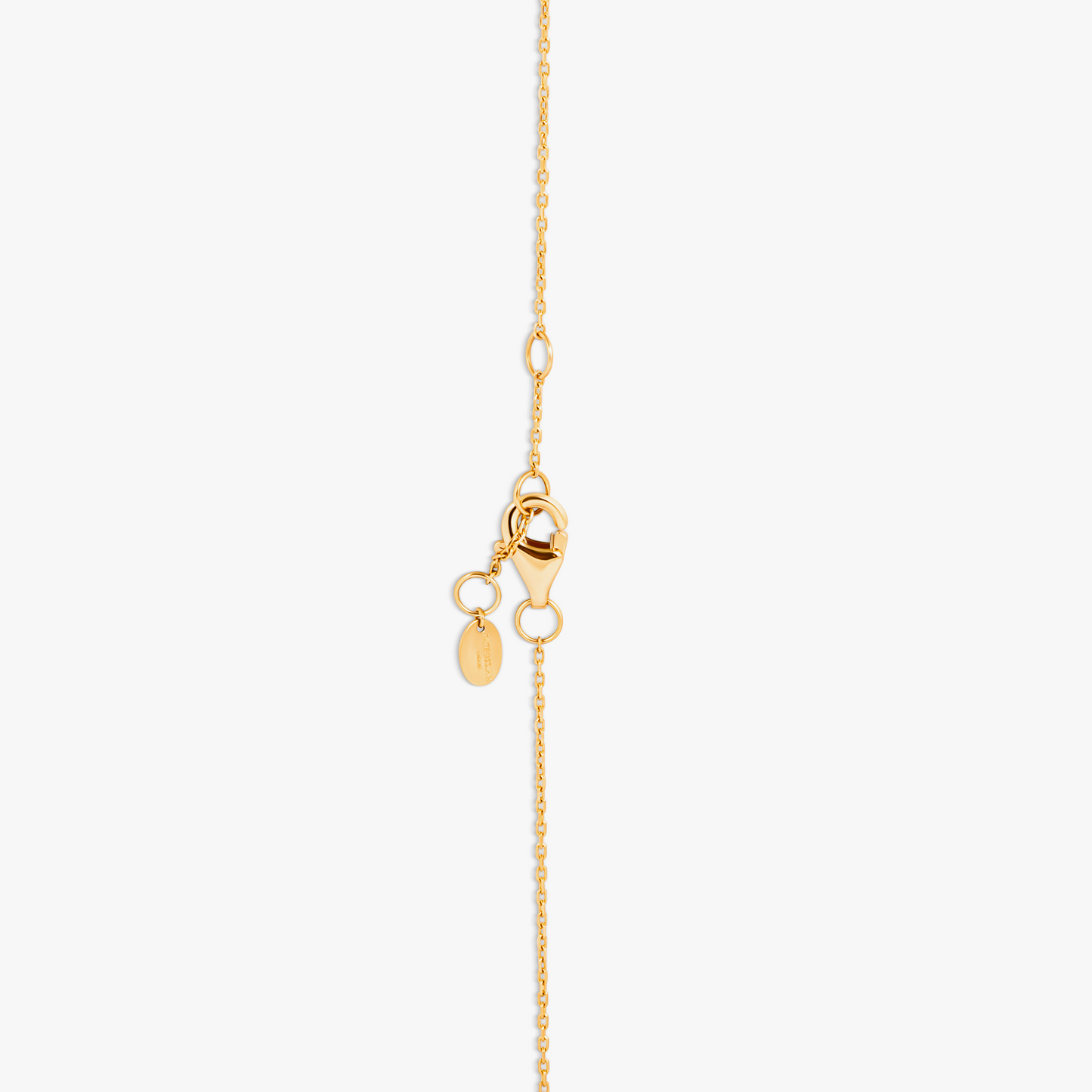 Round Diamond Pendant Necklace in 18K Rose Gold with Red Enamel