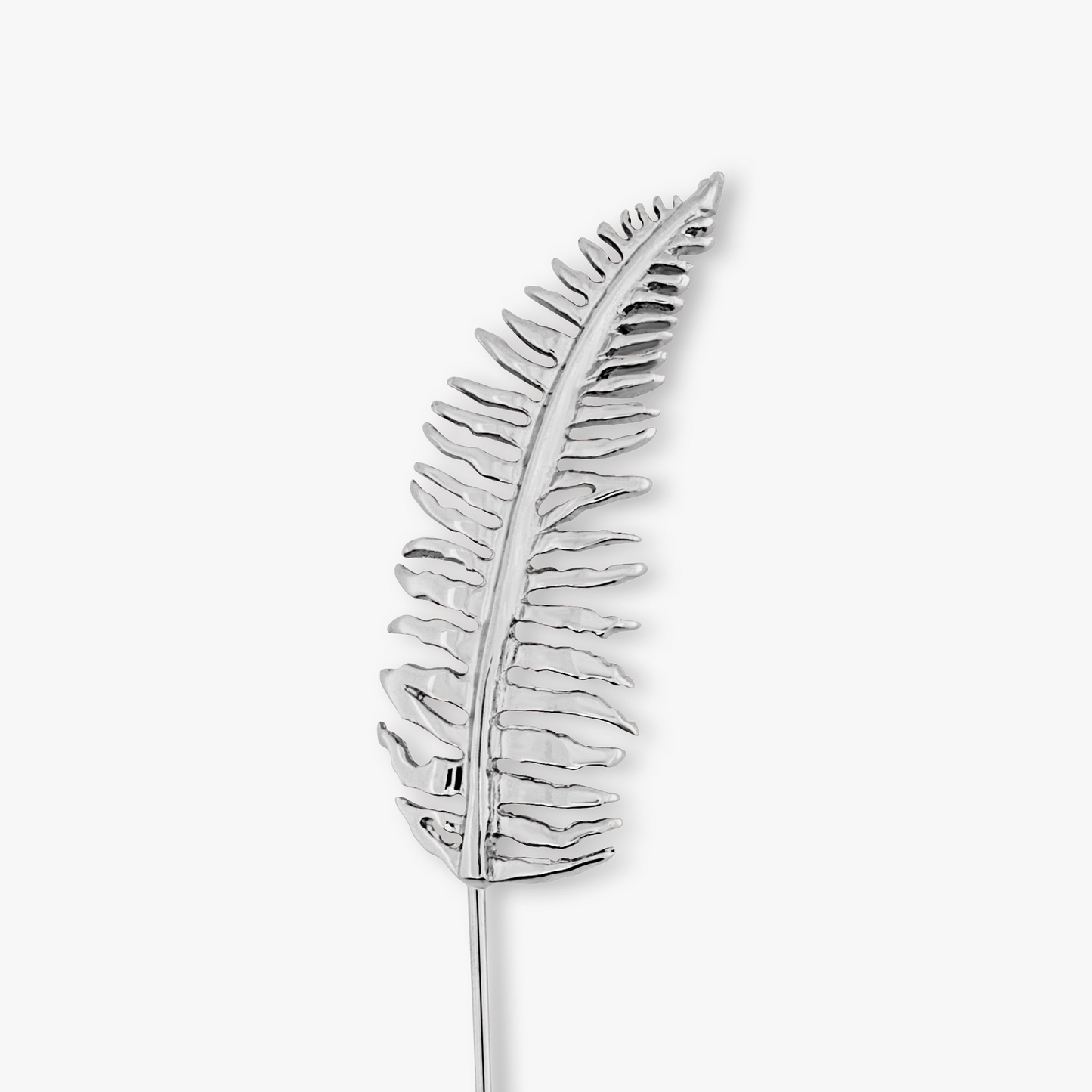 Fern Lapel Pin In Palladium Plated