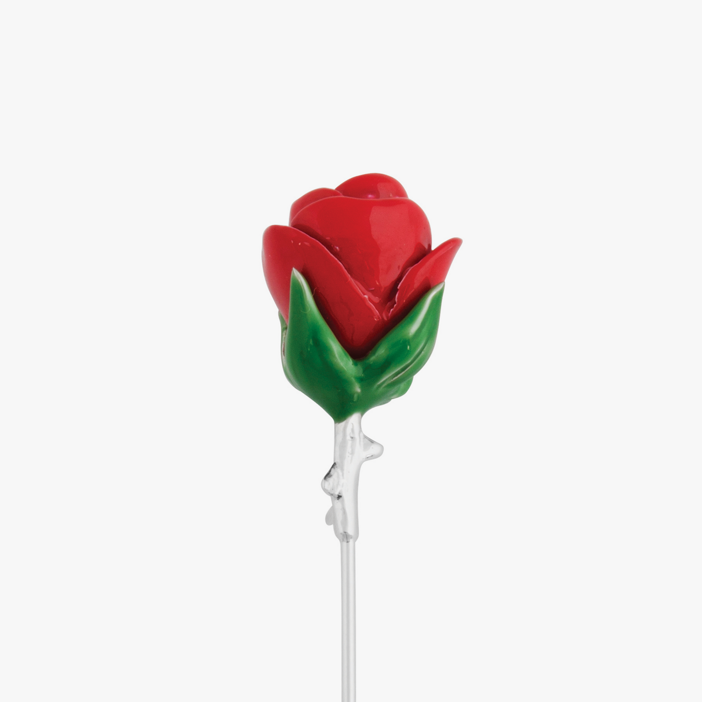 Rose Lapel Pin In Palladium Plated