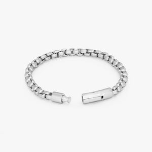 Thompson Silver Stainless Steel Metallico Duo Bracelet