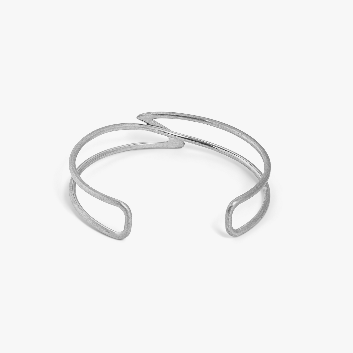 ZAHA HADID DESIGN Apex bangle in brushed ruthenium plated sterling silver