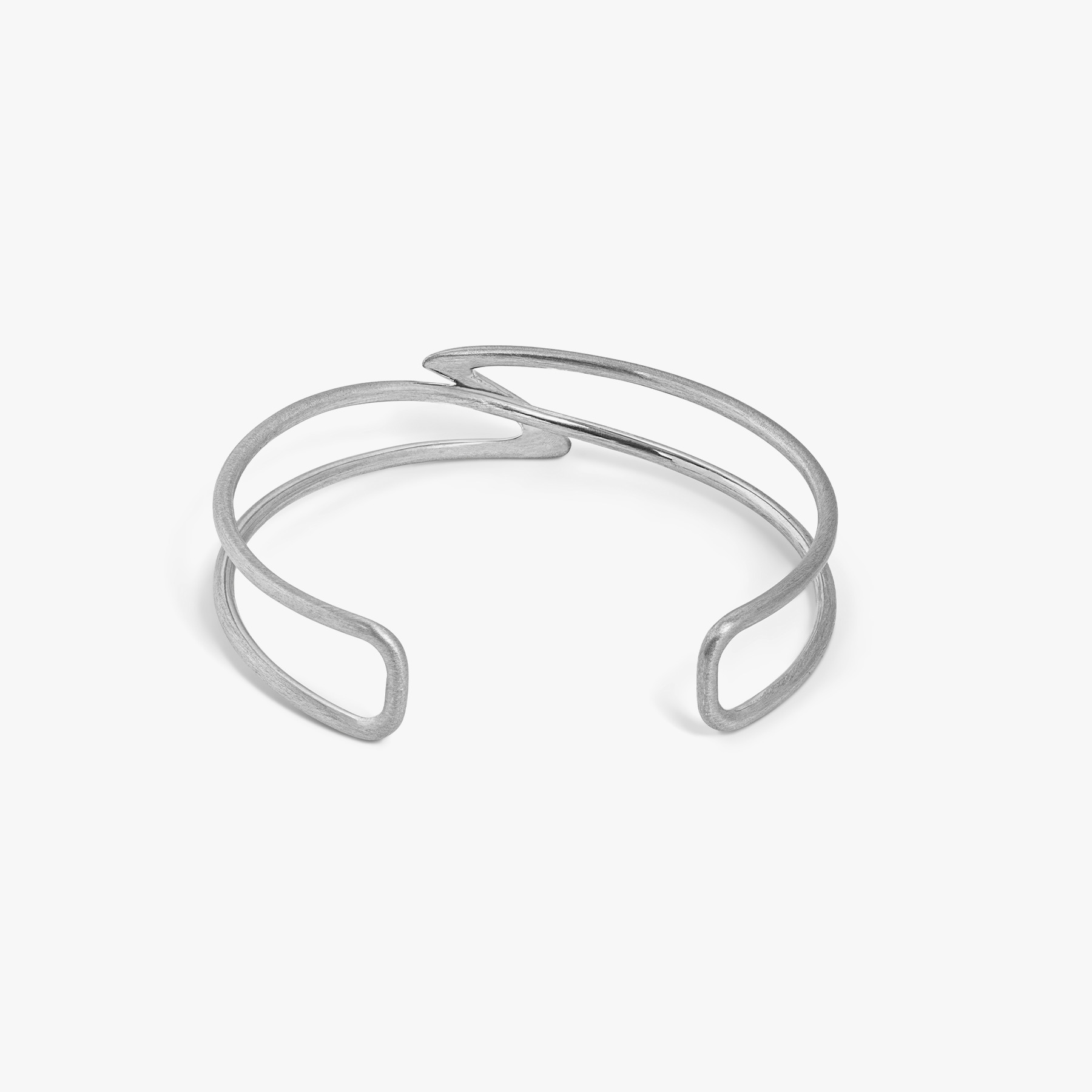 ZAHA HADID DESIGN Apex bangle in brushed ruthenium plated sterling silver