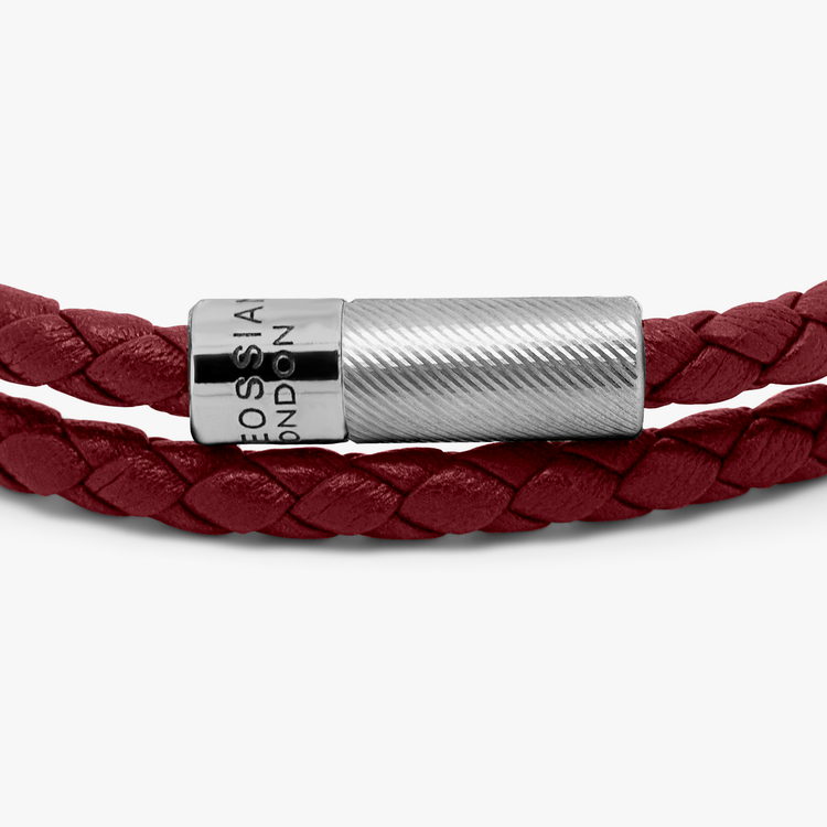 Pop Rigato Double Wrap Leather Bracelet In Red – Tateossian USA