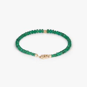 Precious Stone bracelet with emerald in 18k gold