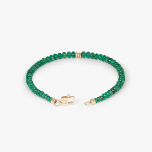 Precious Stone bracelet with emerald in 18k gold