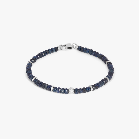 Nodo bracelet with sapphire and sterling silver