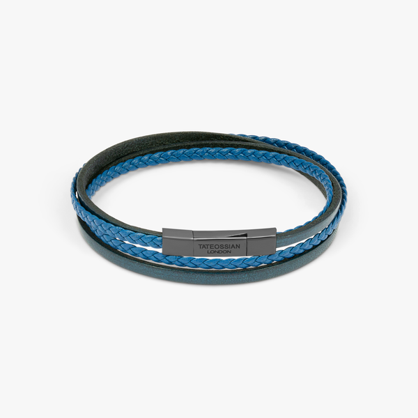 Blue leather Diamond Giza bracelet – Tateossian USA