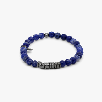 Stonehenge Graffiato Beaded Bracelet With Blue Sodalite