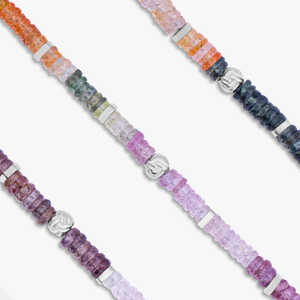 Nodo Beaded Bracelet In Multicolour Sapphire