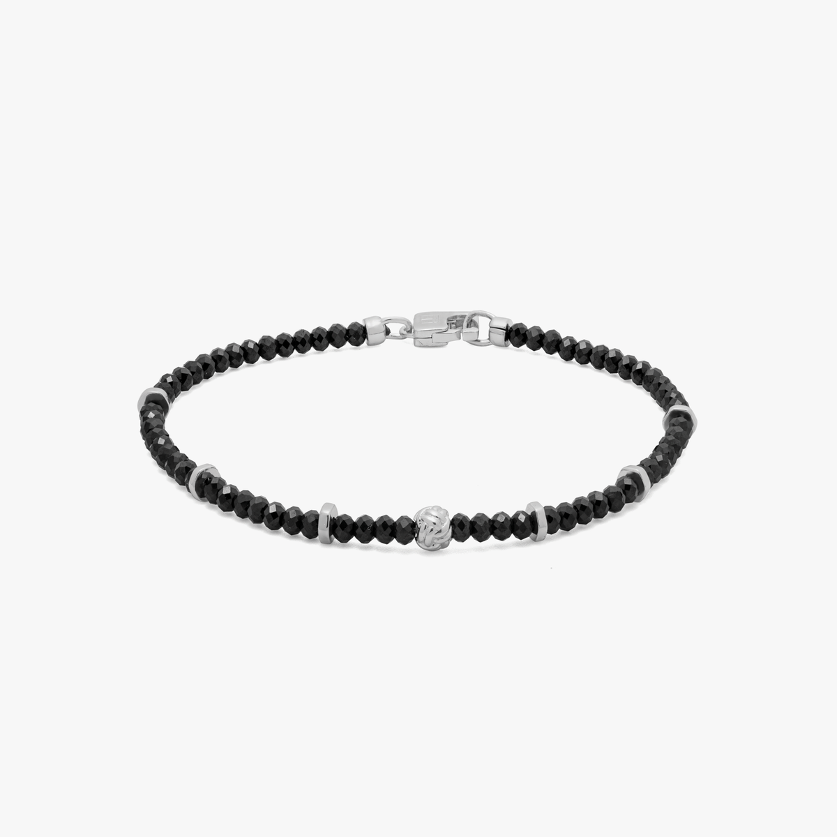 Nodo Precious Beaded Bracelet In Rhodium | Tateossian – Tateossian