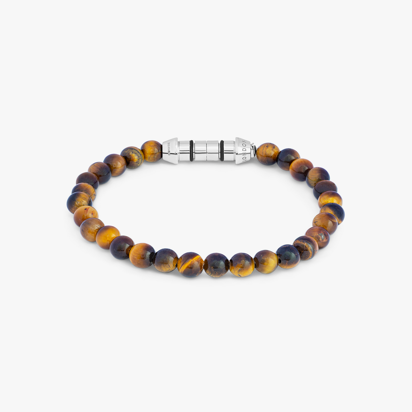 Lucky Me Beaded Bracelet In Brown Tiger Eye