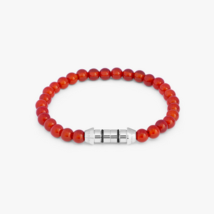 Lucky Me Beaded Bracelet With Red Carnelian