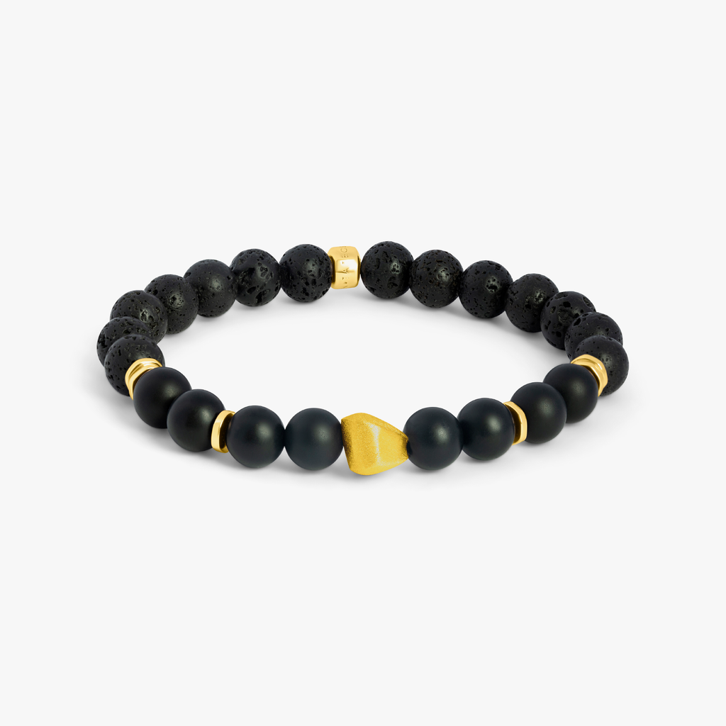 Nugget Bracelet in 18K Yellow Gold Plated Silver