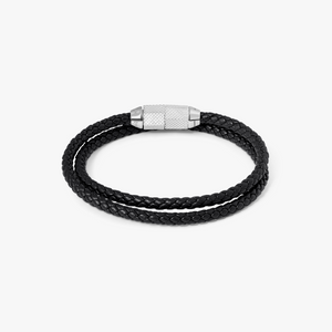 Signature Hexade Pop Bracelet  In Black With Rhodium Plated Silver
