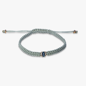 Macrame Bracelet In 18K Rose Gold With Blue Sapphire