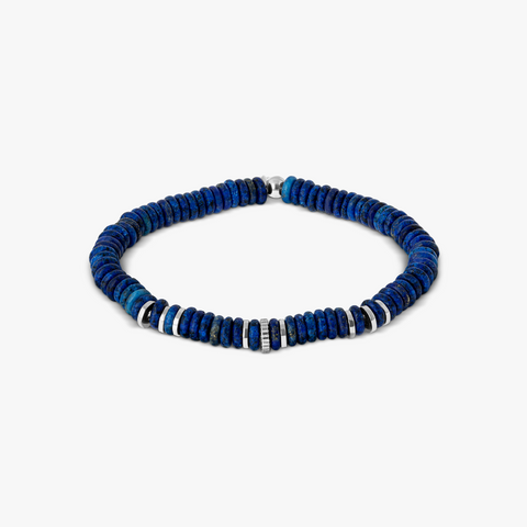 Positano Bracelet In Blue With Rhodium Plated Silver