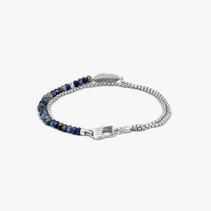 Ipanema Bracelet In Blue With Rhodium Plated Silver