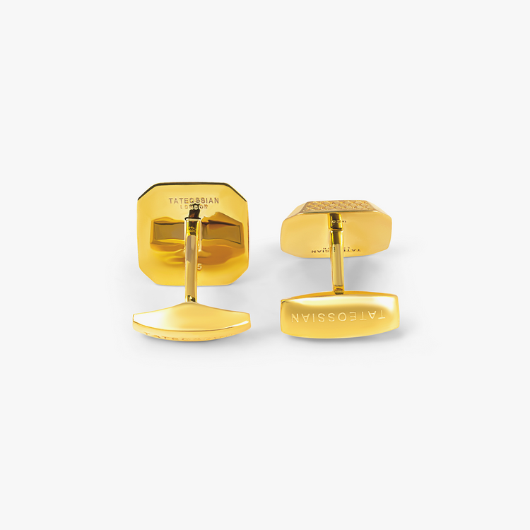 Signature Octo Cufflinks In Yellow Gold Plated – Tateossian London