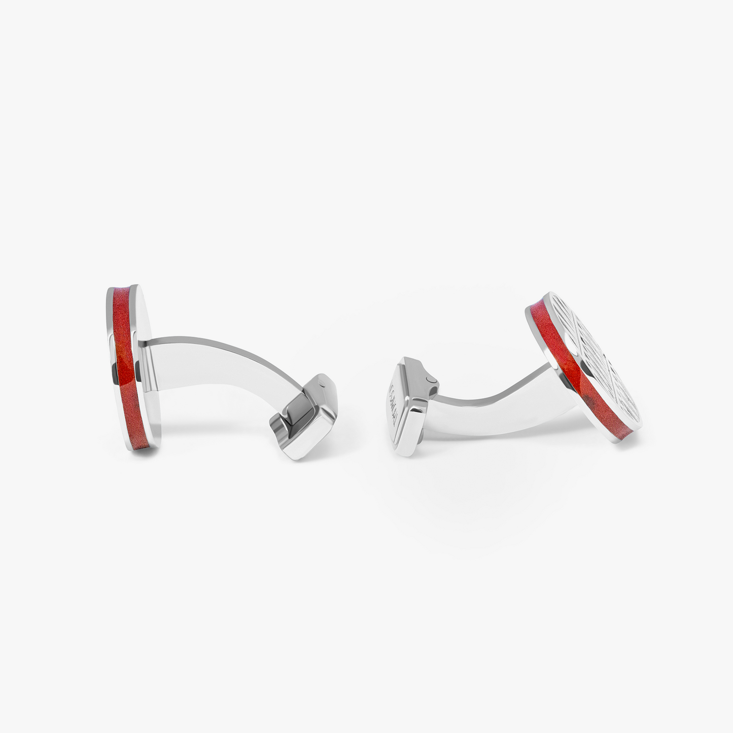 THOMPSON Red Stainless Steel Cairo Cufflinks