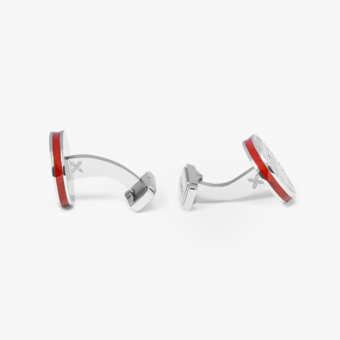 THOMPSON Red Stainless Steel Cairo Cufflinks