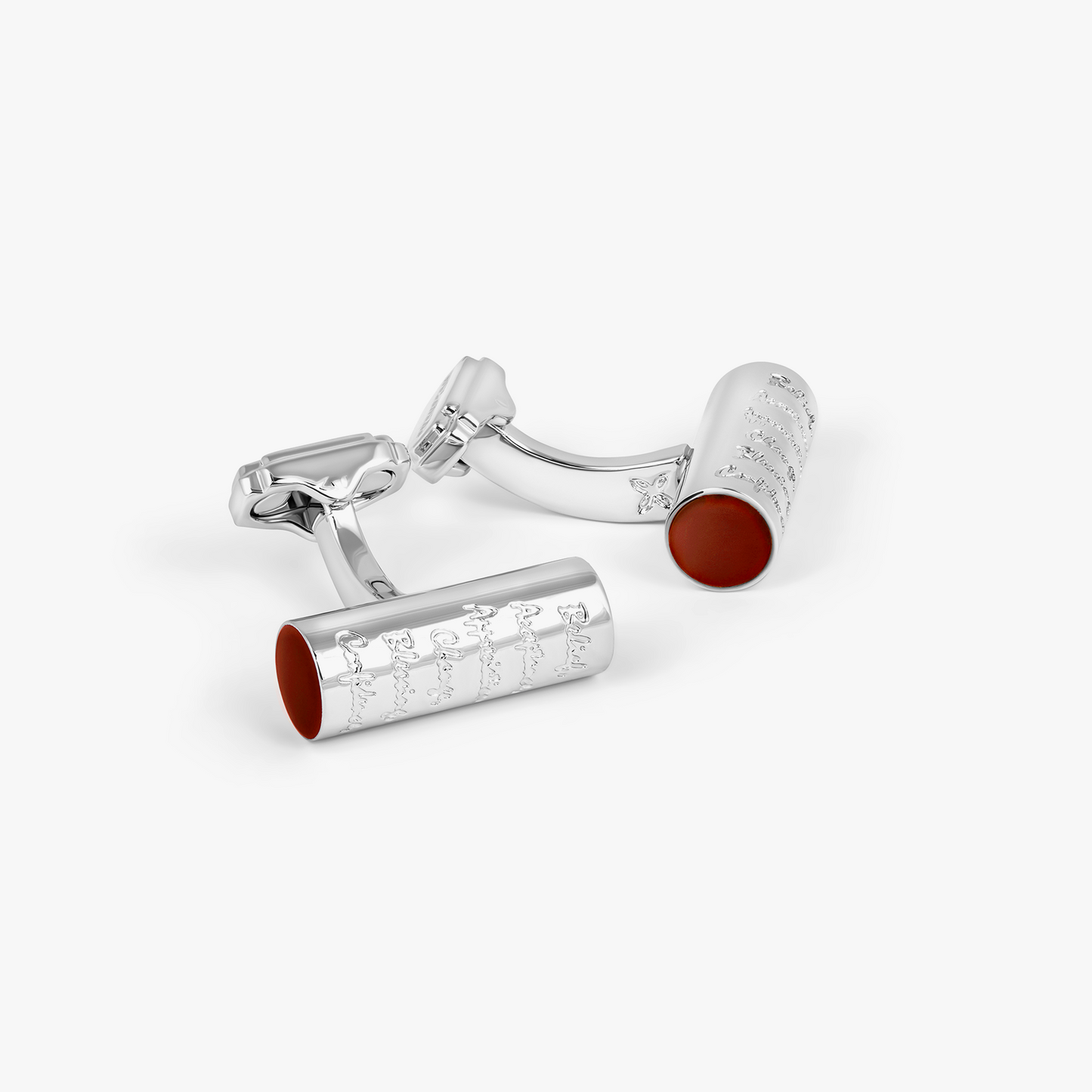 THOMPSON Manifestation Cylinder Cufflinks In Stainless Steel