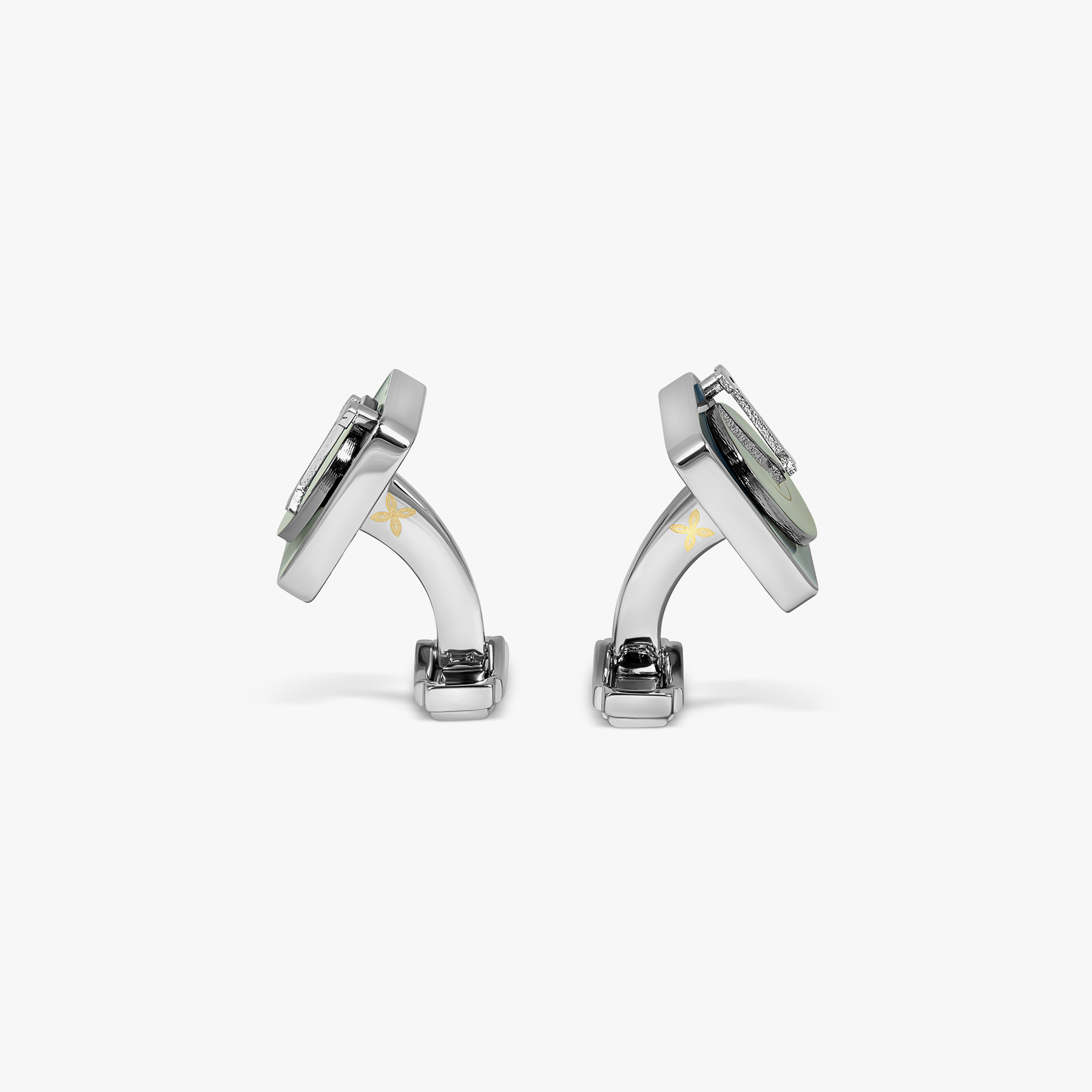 THOMPSON Vintage Record Player Cufflinks In Palladium Plated