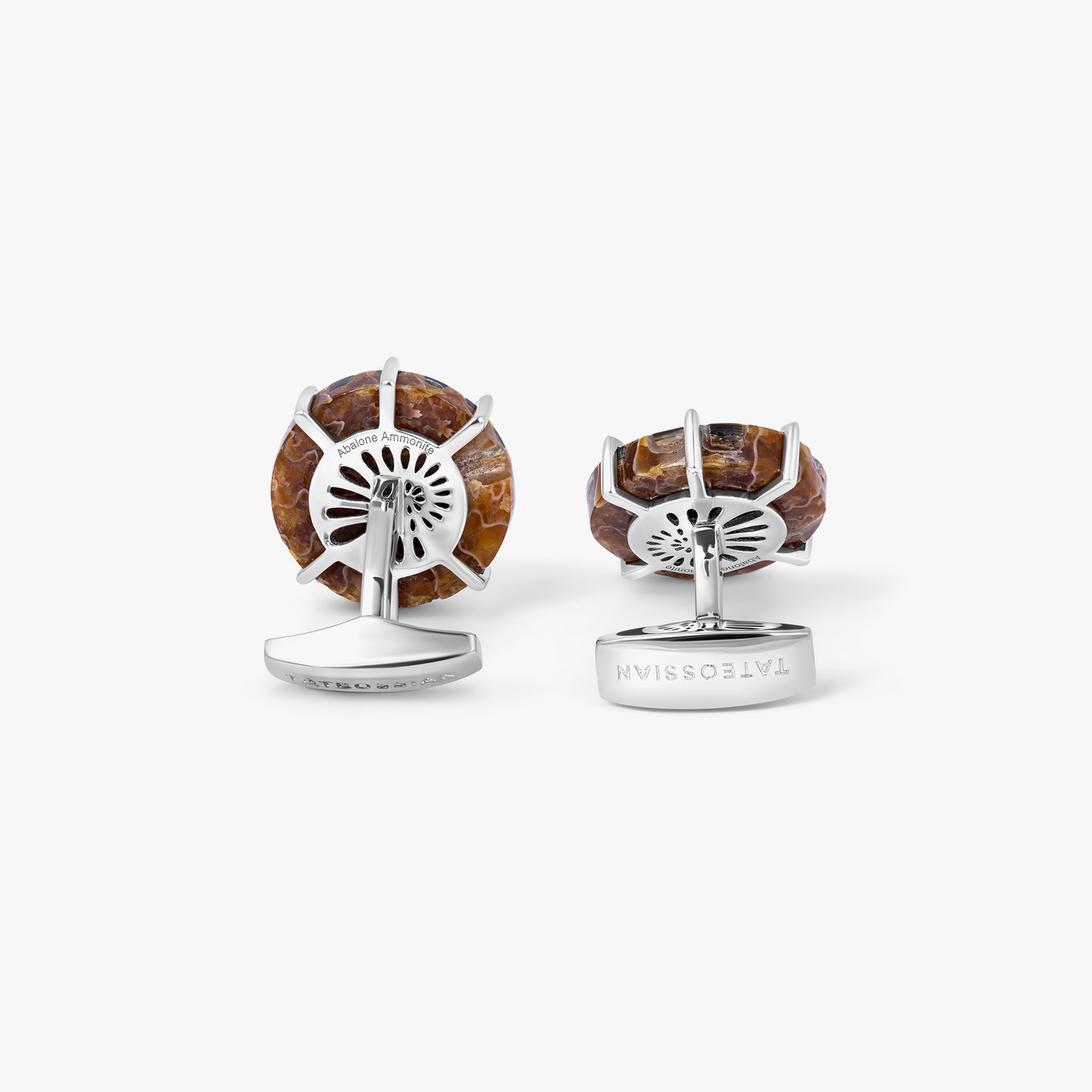 Ammonite Pearl Cufflinks In Multi Colour With Rhodium Plated Silver (Limited Edition)