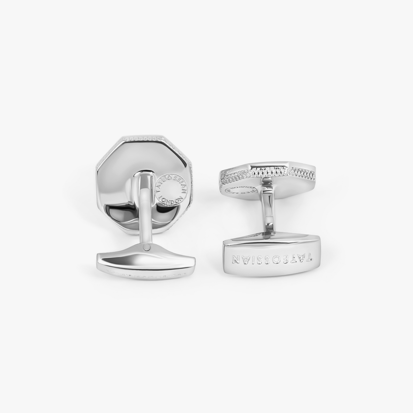 Classic London Eye Cufflinks With White MOP And White Diamonds