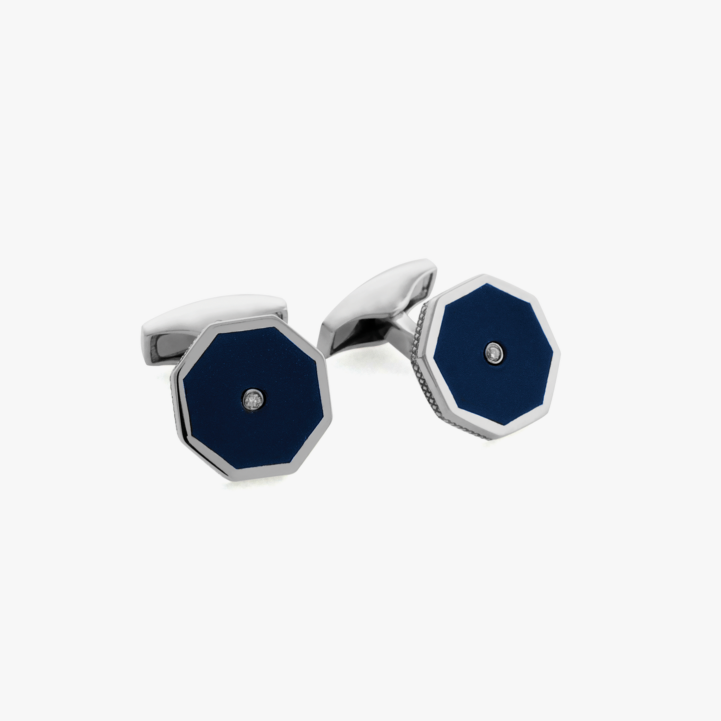 London Eye Diamond Cufflinks In Sterling Silver