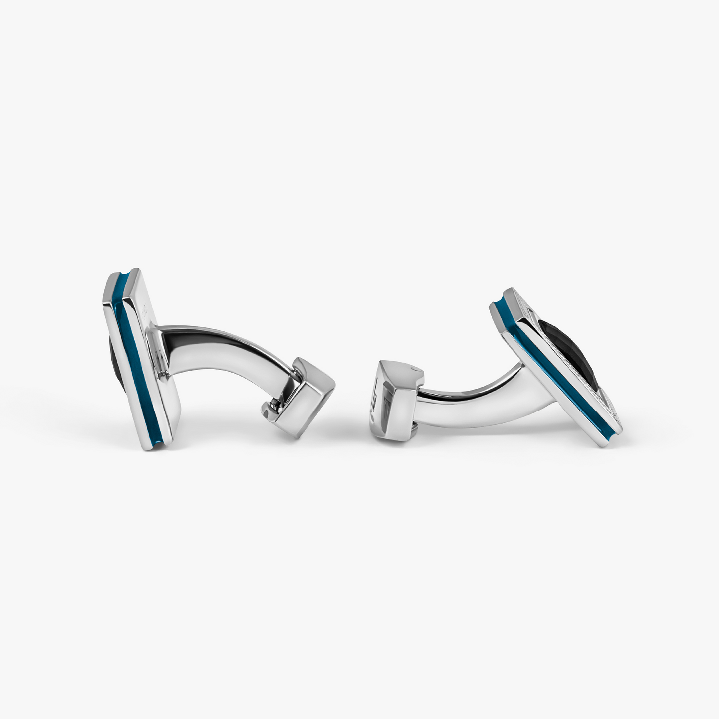 Quadrato SW Cufflinks With Black SWAROVSKI ELEMENTS & Rhodium Plated (Limited Edition)