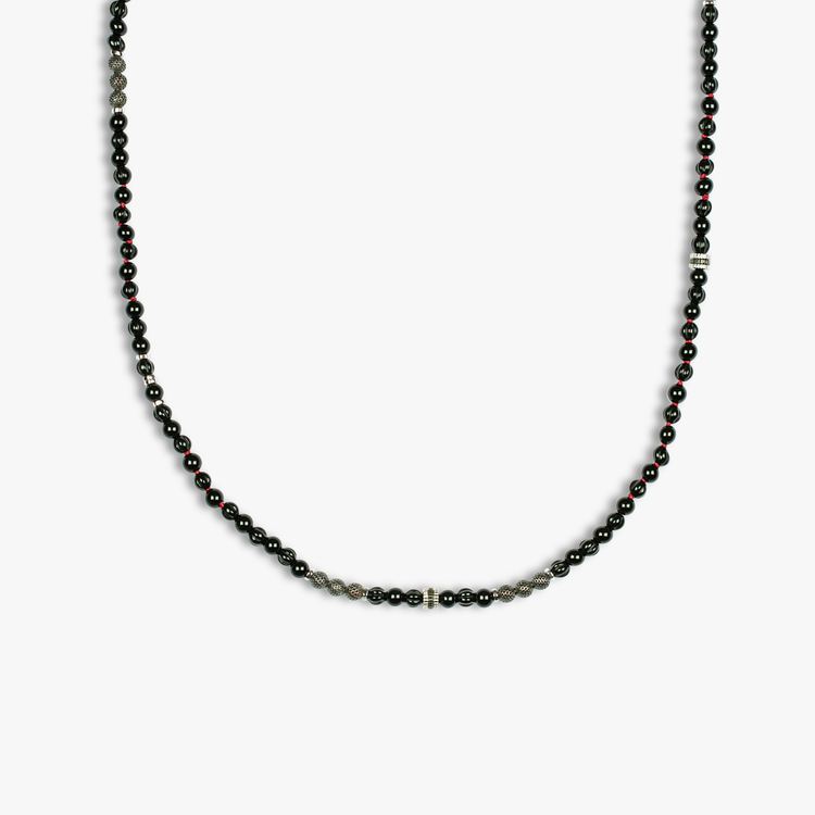 Black Onyx Necklace , Small 3mm Black Gemstone Bead Necklace – Kathy  Bankston