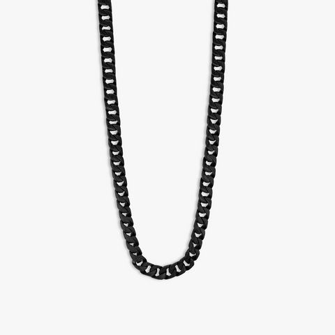 THOMPSON Black Stainless Steel Catena Necklace