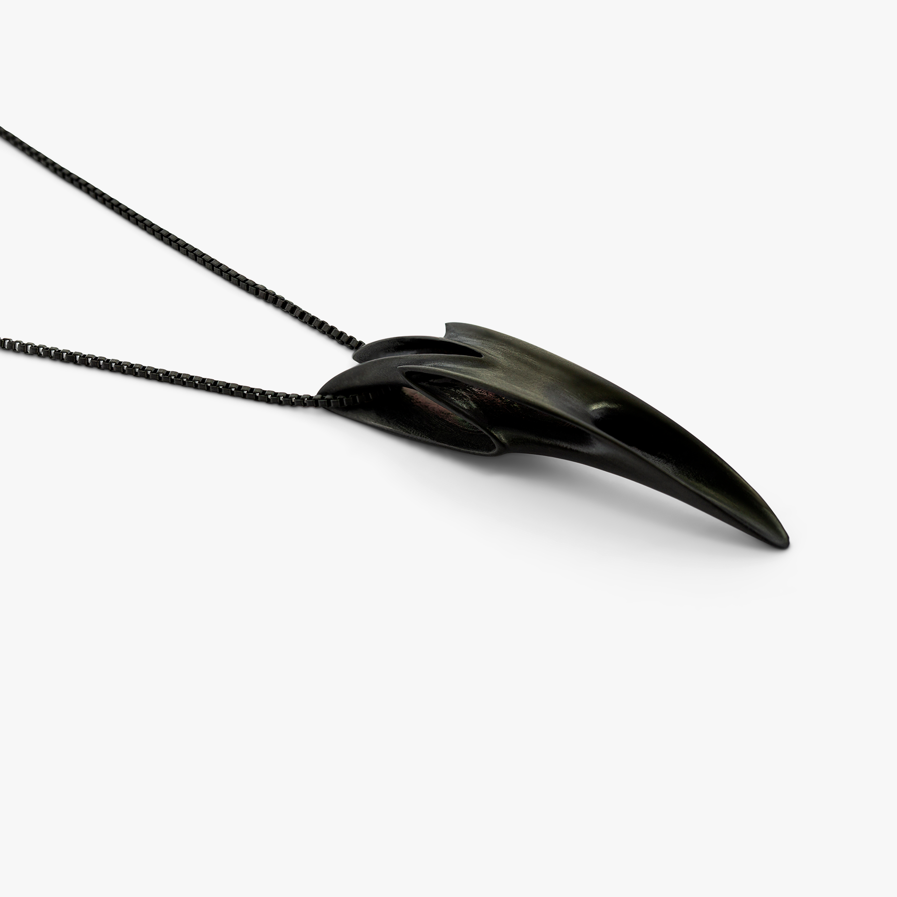 ZAHA HADID DESIGN Tyne necklace in brushed black IP stainless steel