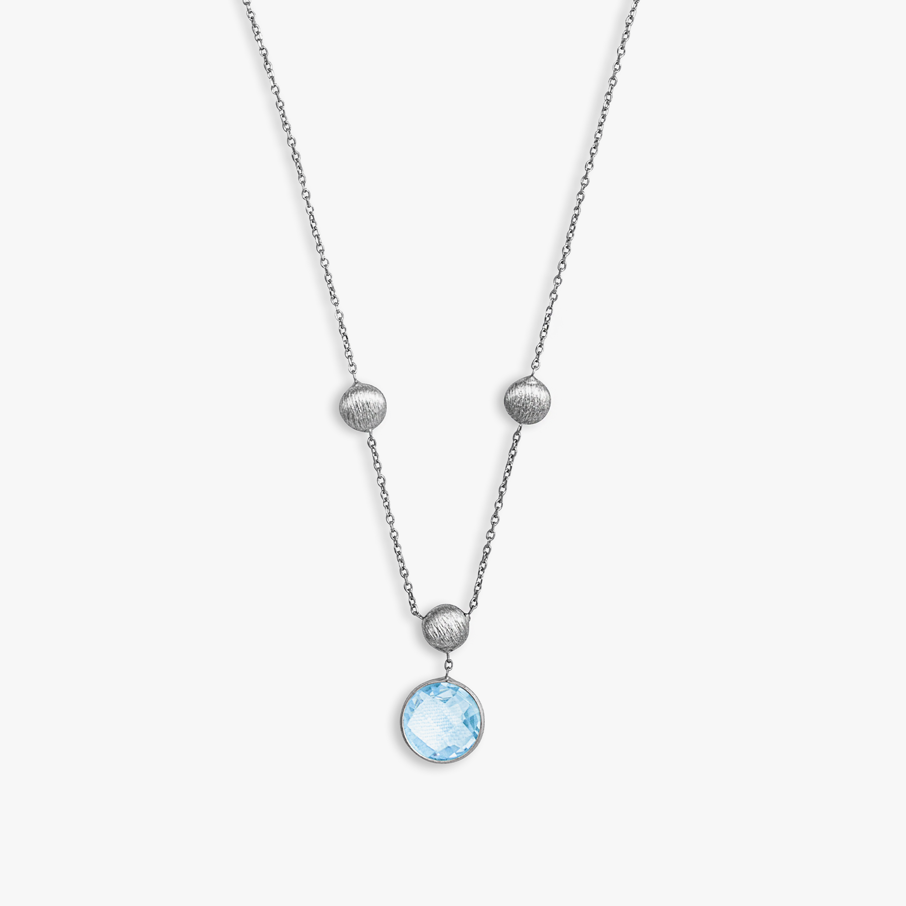 White gold women's necklace