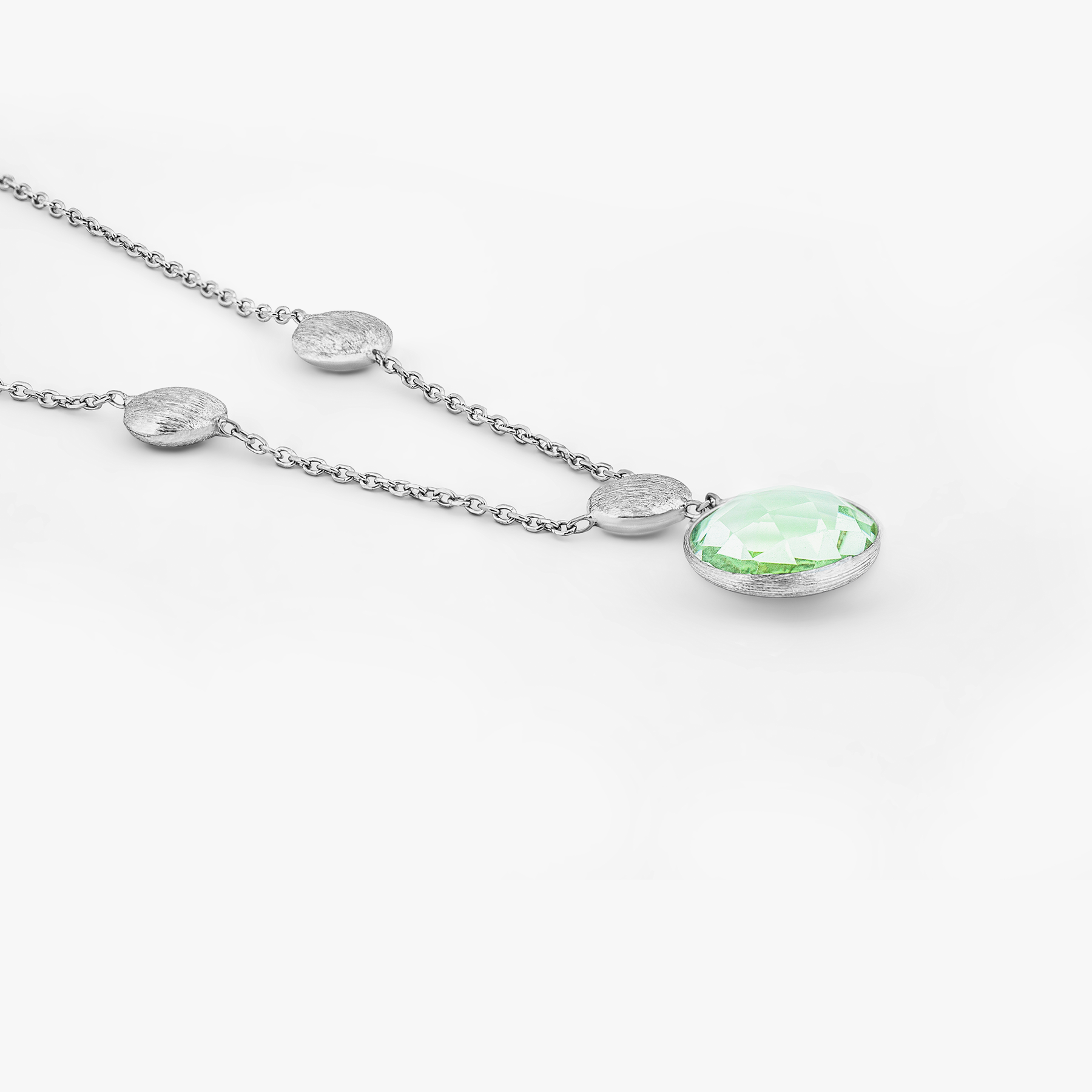 White gold women's necklace