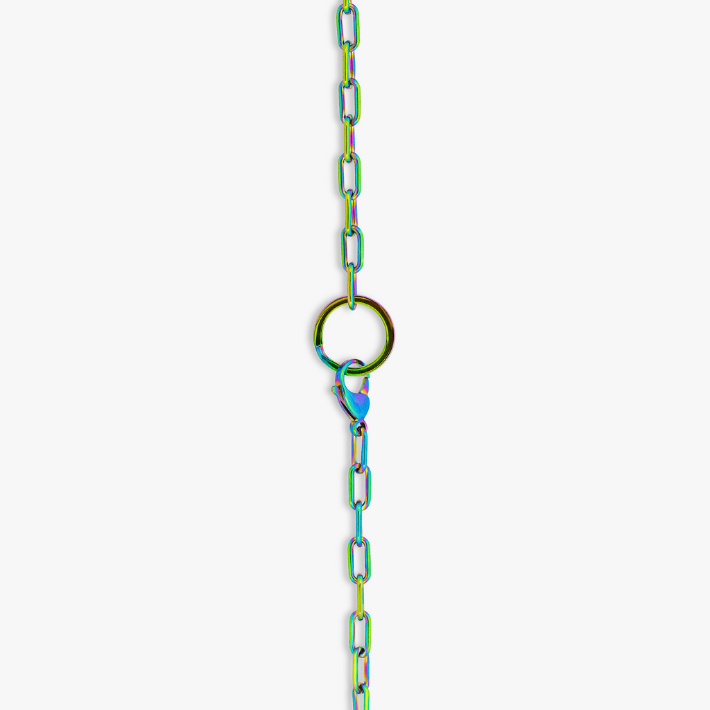THOMPSON Multi Coloured Stainless Steel Twisted Knot Chain Necklace