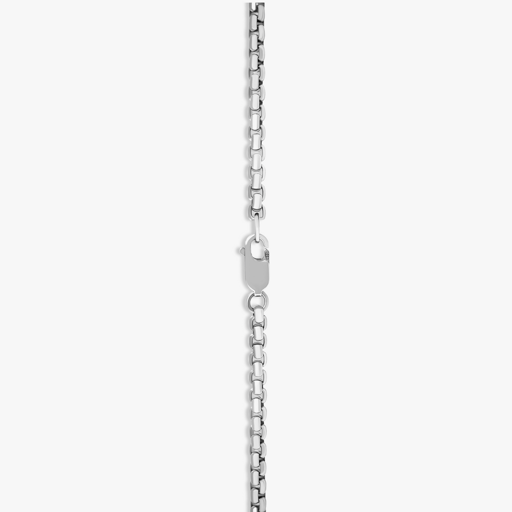 Sennit Catena Beaded Necklace In Black Ruthenium Silver