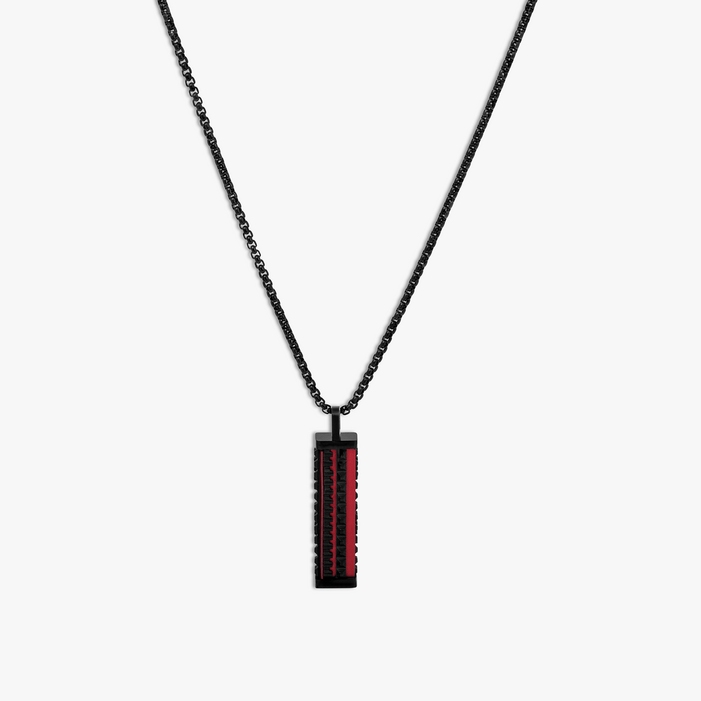 Jagged Elements Necklace In Black IP Stainless Steel
