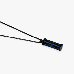 Jagged Elements Necklace With Blue & Black IP Plated Stainless Steel