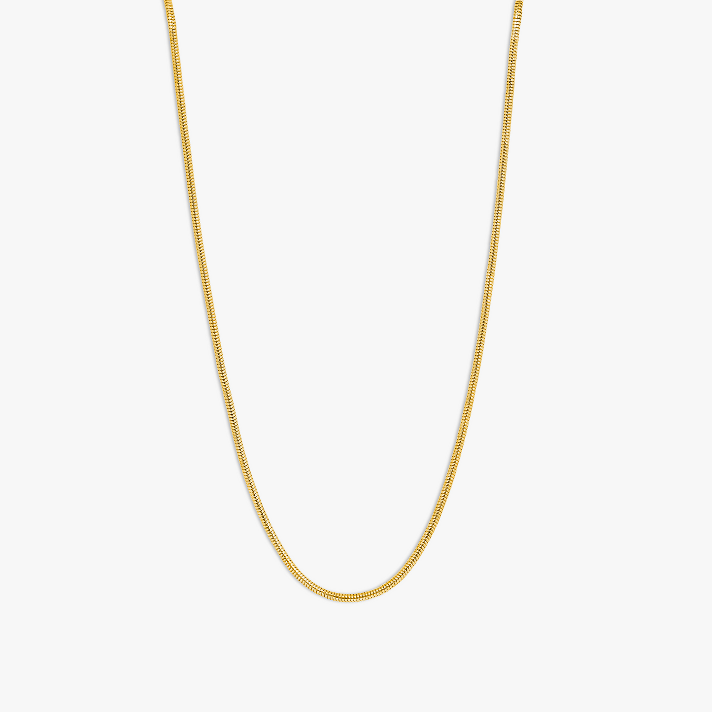 Serpente 2.4MM Snake Chain Necklace In 18K Yellow Gold Plated