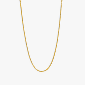 Serpente 2.4MM Snake Chain Necklace In 18K Yellow Gold Plated