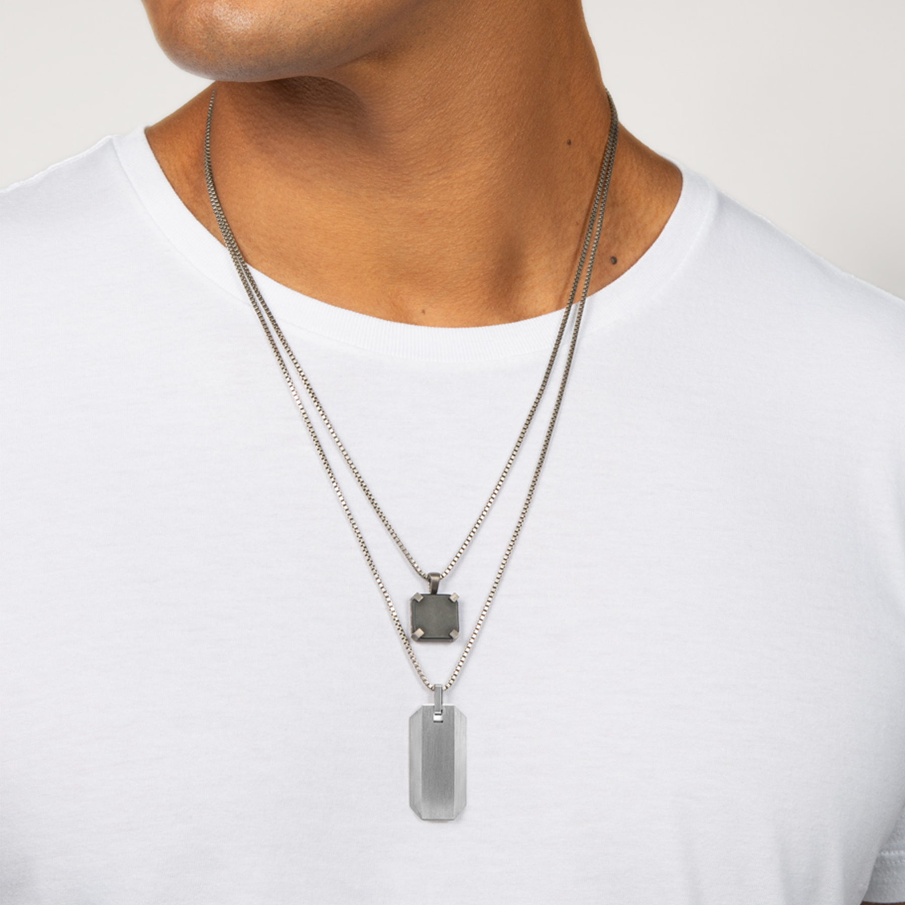 Octo Necklace In Titanium – Tateossian London - Main Image