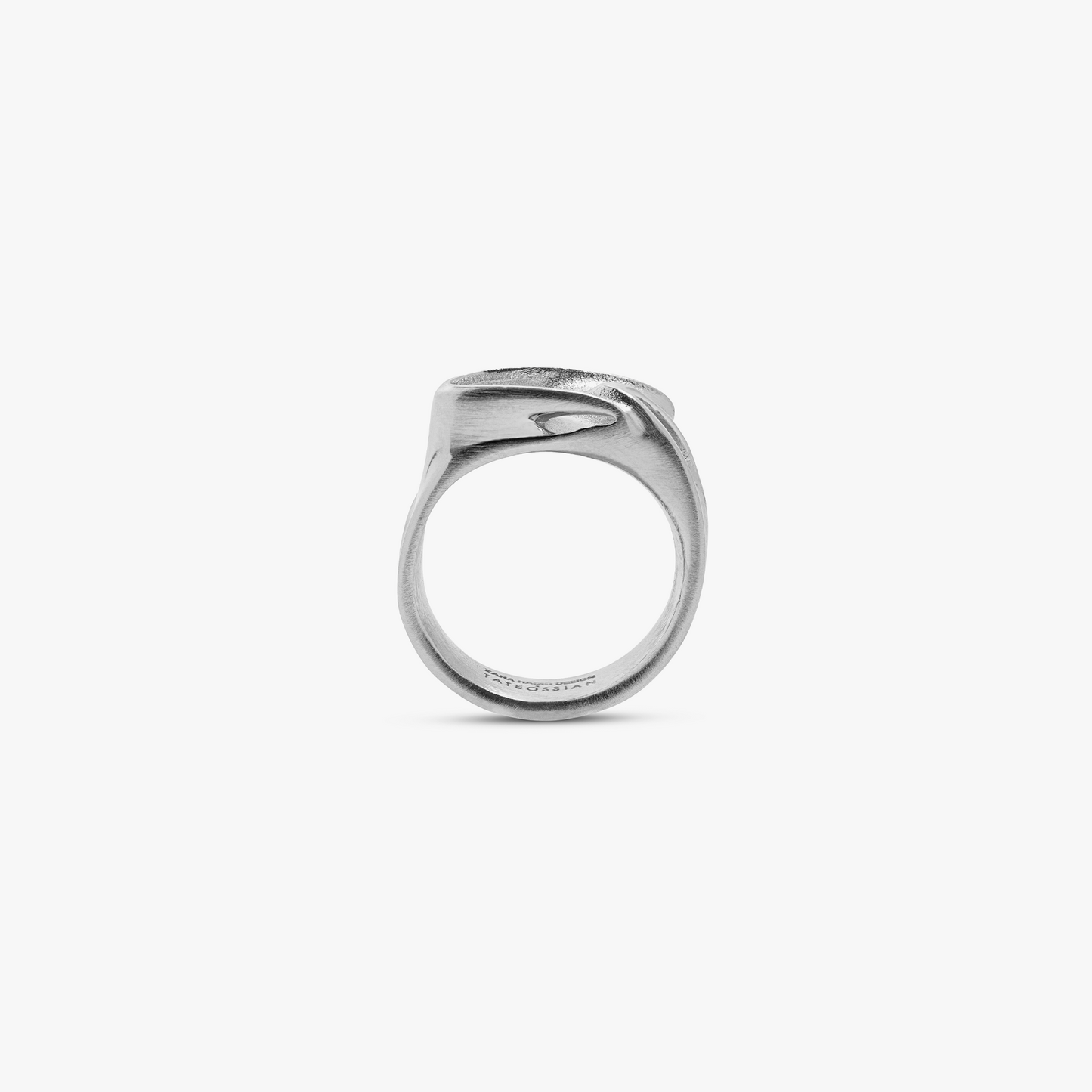 ZAHA HADID DESIGN Tyne Ring In Palladium Plated Steel