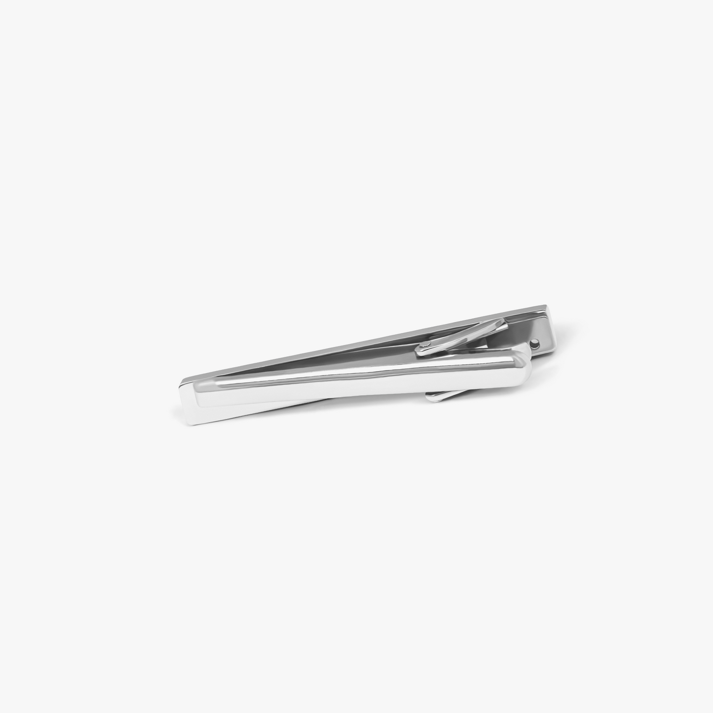 THOMPSON Silver Stainless Steel Hieroglyphic Tie Clip