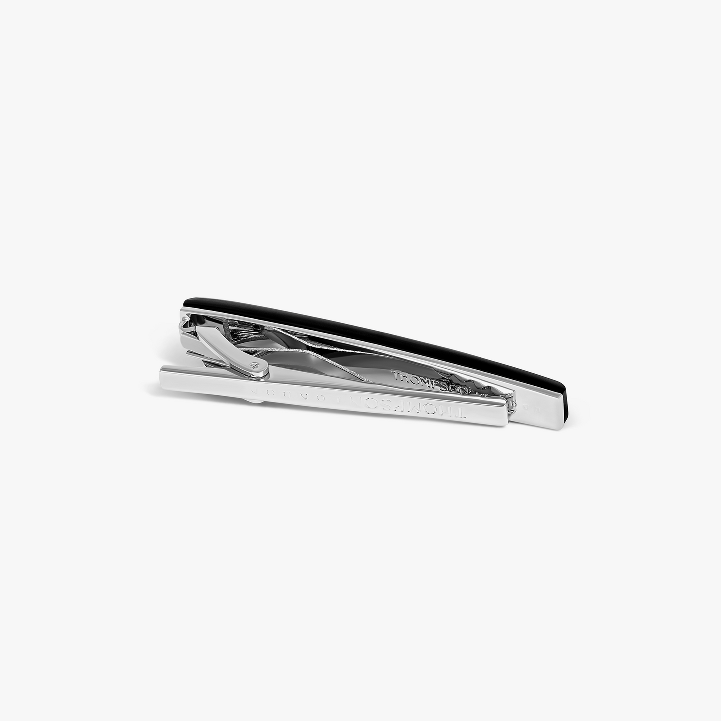 THOMPSON Woven Tonneau Tie Clip In Black Onyx With White Bronze